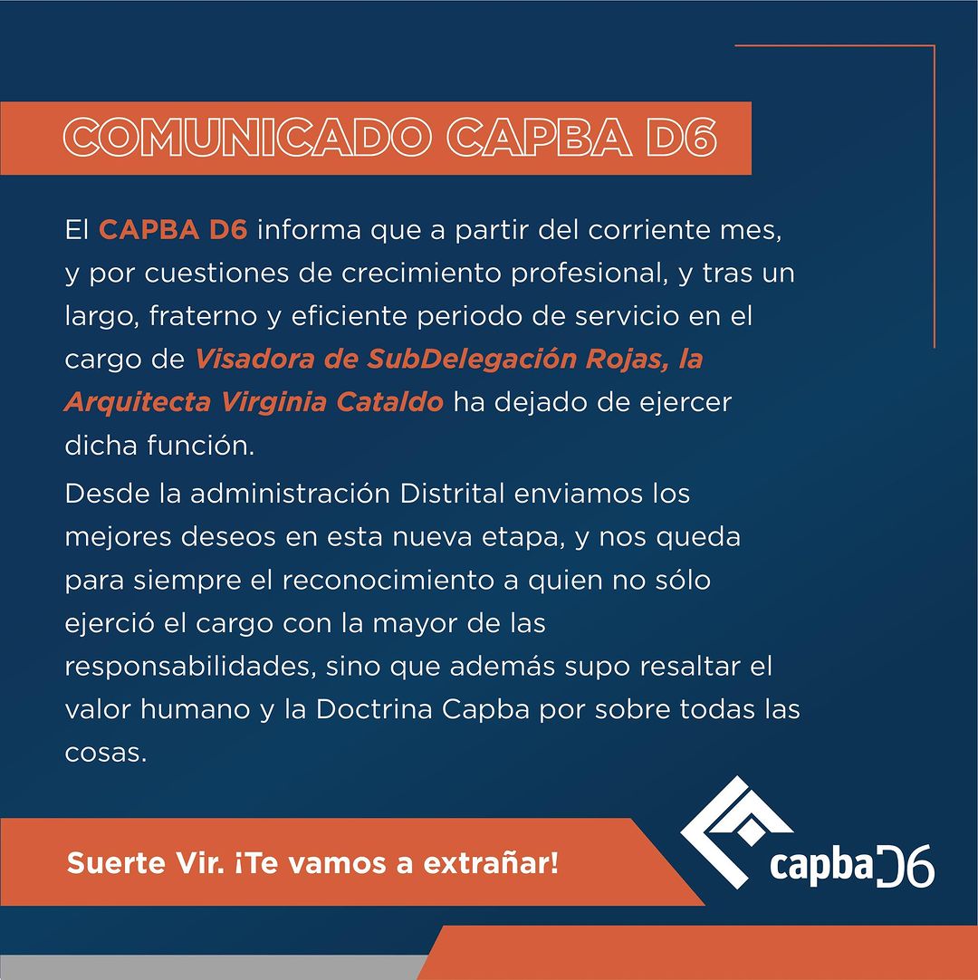 Comunicado CAPBA D6