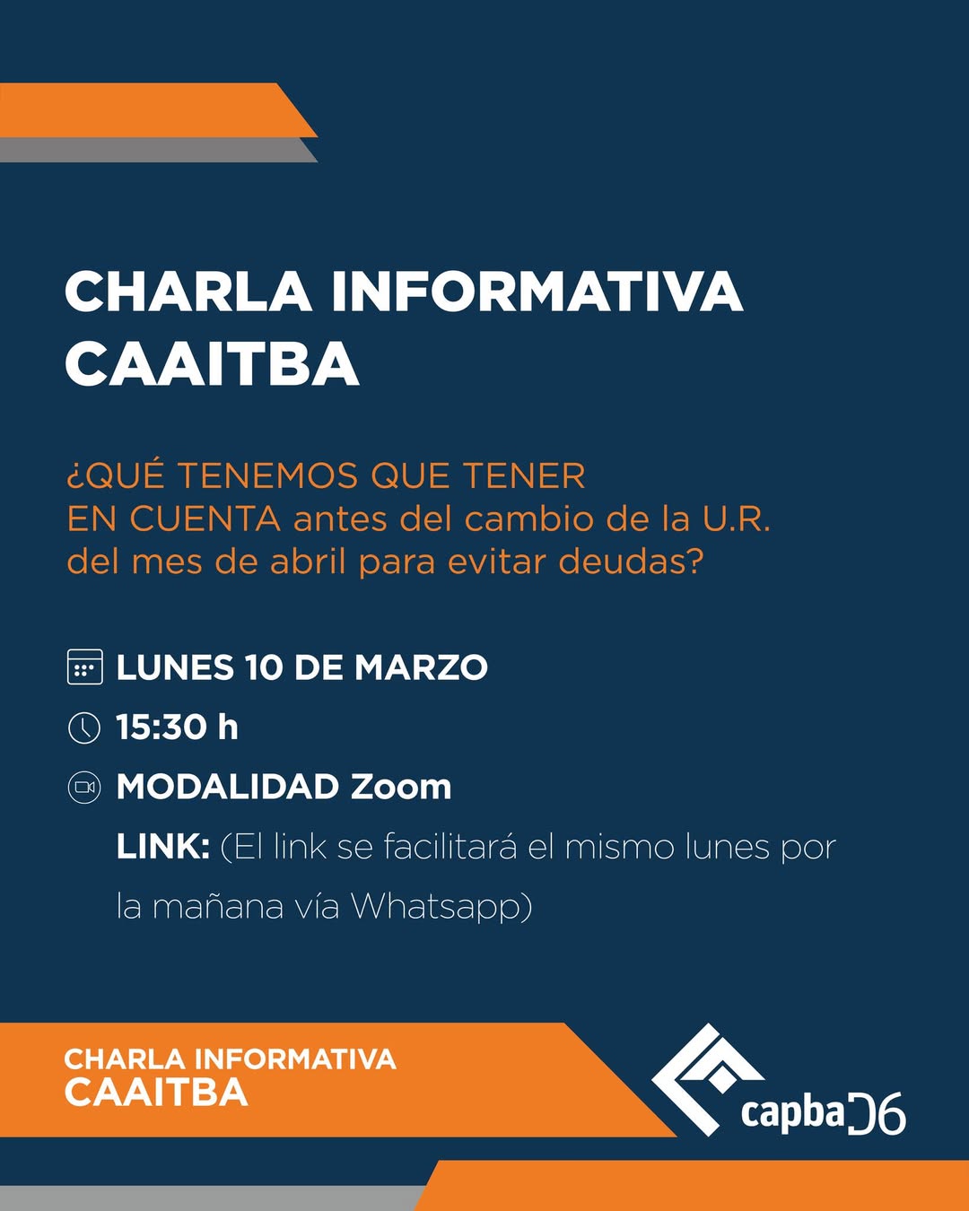 Charla informativa CAAITBA