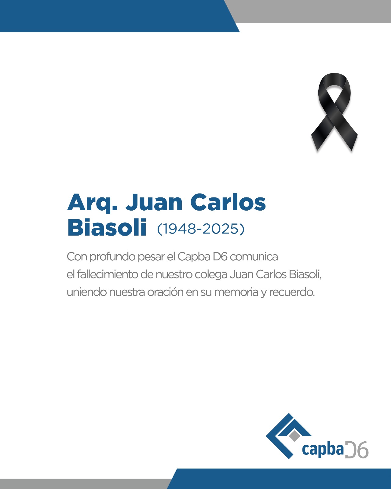Arq. Juan Carlos Biasoli (1948-2025)