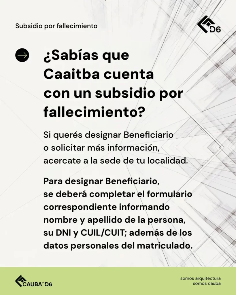 Subsidio por fallecimiento