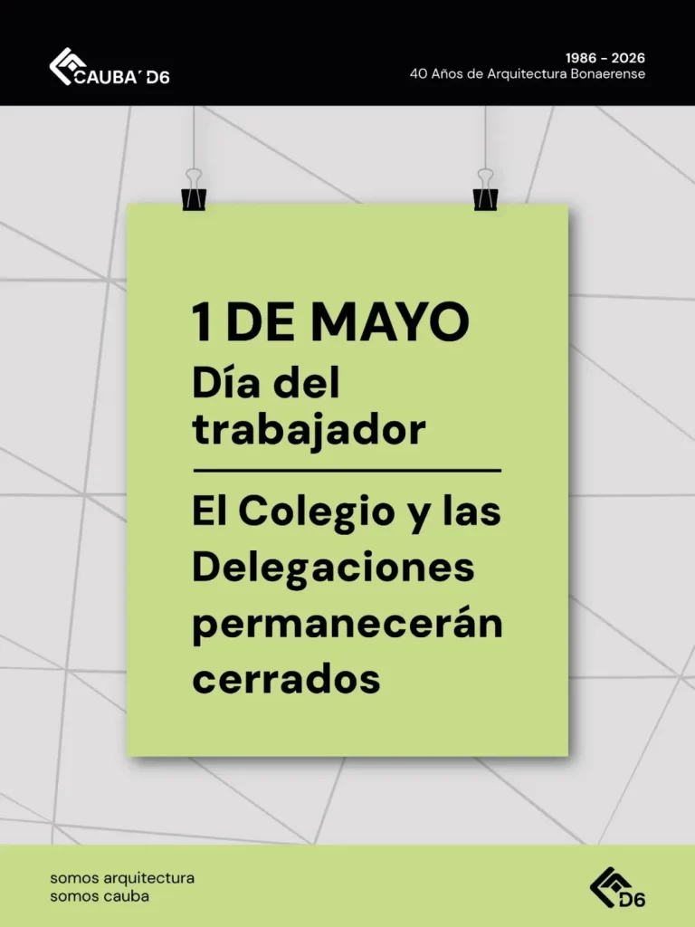 Información importante: 1° de mayo