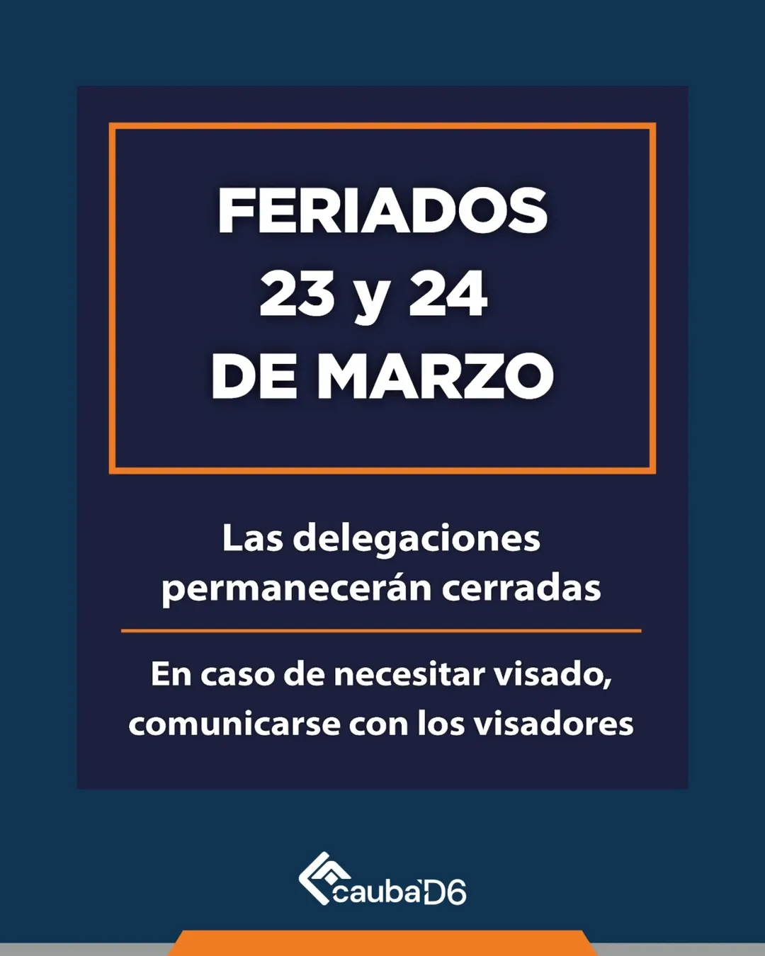 Feriados 23 y 24 de marzo